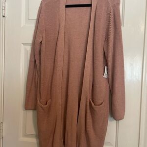 NWT Old Navy Women's Long Cardigan Sweater - Dusty Rose